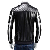 Biker Jacket - Men Real Lambskin Motorcycle Leather Biker Jacket KM589 - Koza Leathers