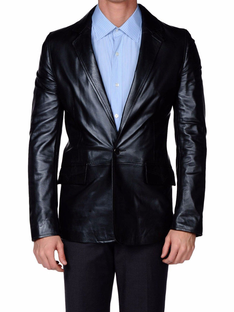Koza Leathers Men's Real Lambskin Leather Blazer KB059