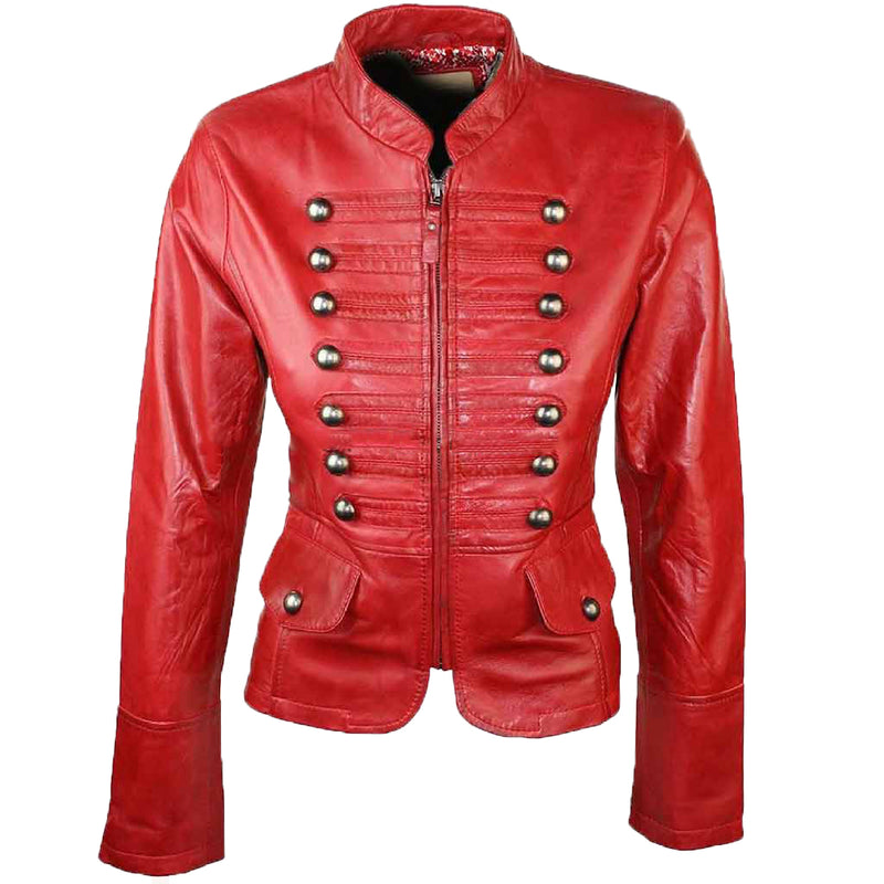 Biker / Motorcycle Jacket - Women Real Lambskin Leather Biker Jacket KW460 - Koza Leathers