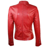 Biker / Motorcycle Jacket - Women Real Lambskin Leather Biker Jacket KW460 - Koza Leathers