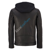 Biker Jacket - Men Real Lambskin Motorcycle Leather Biker Jacket KM162 - Koza Leathers