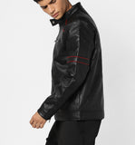Biker Jacket - Men Real Lambskin Motorcycle Leather Biker Jacket KM618 - Koza Leathers