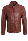 Biker Jacket - Men Real Lambskin Motorcycle Leather Biker Jacket KM249 - Koza Leathers