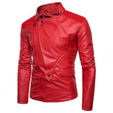 Biker Jacket - Men Real Lambskin Motorcycle Leather Biker Jacket KM592 - Koza Leathers