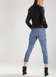 Biker / Motorcycle Jacket - Women Real Lambskin Leather Biker Jacket KW207 - Koza Leathers