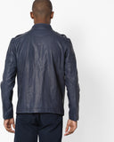 Biker Jacket - Men Real Lambskin Motorcycle Leather Biker Jacket KM619 - Koza Leathers