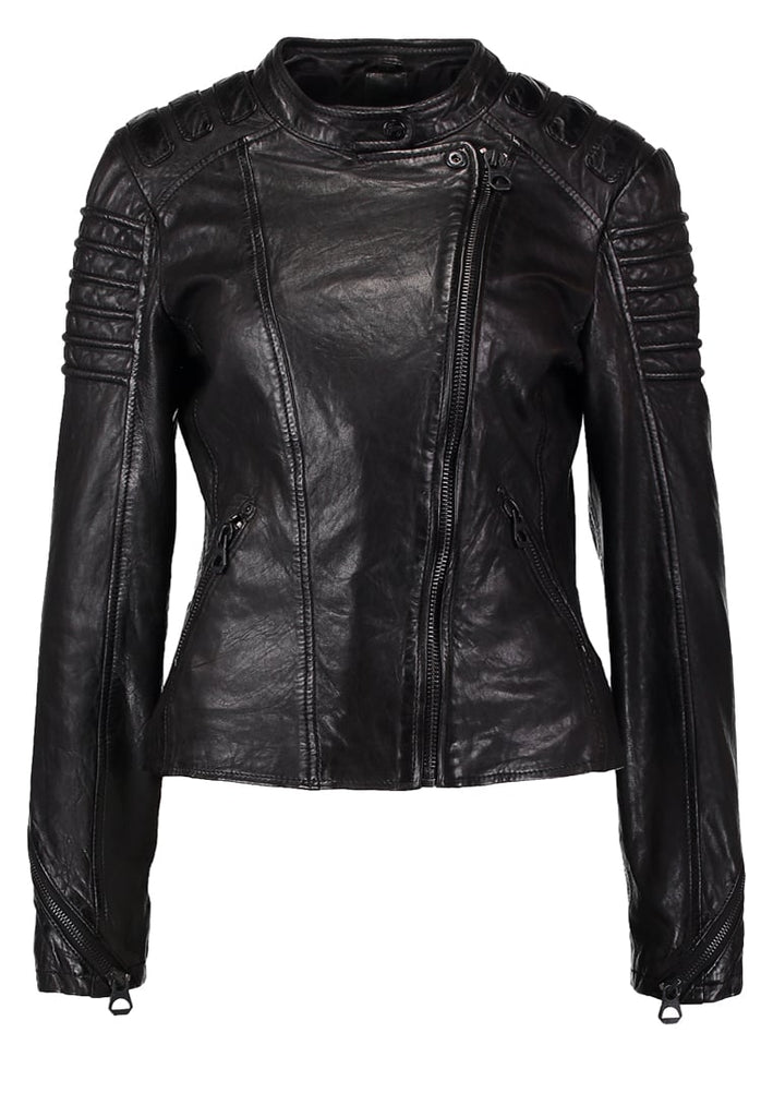 Biker / Motorcycle Jacket - Women Real Lambskin Leather Biker Jacket KW207 - Koza Leathers