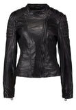 Biker / Motorcycle Jacket - Women Real Lambskin Leather Biker Jacket KW207 - Koza Leathers