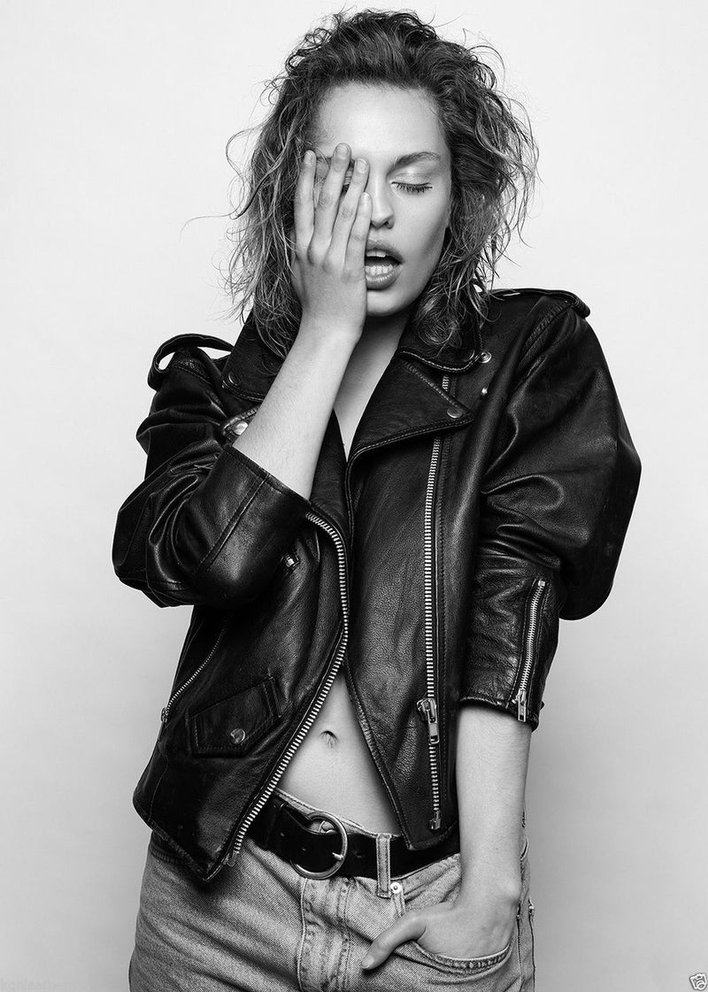 Biker / Motorcycle Jacket - Women Real Lambskin Leather Biker Jacket KW034 - Koza Leathers