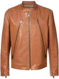 Biker Jacket - Men Real Lambskin Motorcycle Leather Biker Jacket KM376 - Koza Leathers