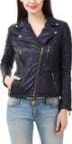 Biker / Motorcycle Jacket - Women Real Lambskin Leather Biker Jacket KW393 - Koza Leathers