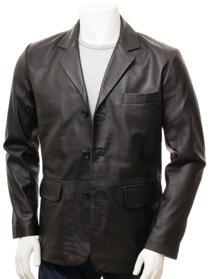 Koza Leathers Men's Real Lambskin Leather Blazer KB111