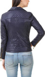 Biker / Motorcycle Jacket - Women Real Lambskin Leather Biker Jacket KW393 - Koza Leathers