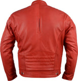 Biker Jacket - Men Real Lambskin Motorcycle Leather Biker Jacket KM399 - Koza Leathers