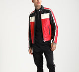 Biker Jacket - Men Real Lambskin Motorcycle Leather Biker Jacket KM251 - Koza Leathers