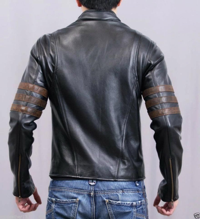 Biker Jacket - Men Real Lambskin Leather Jacket KM014 - Koza Leathers