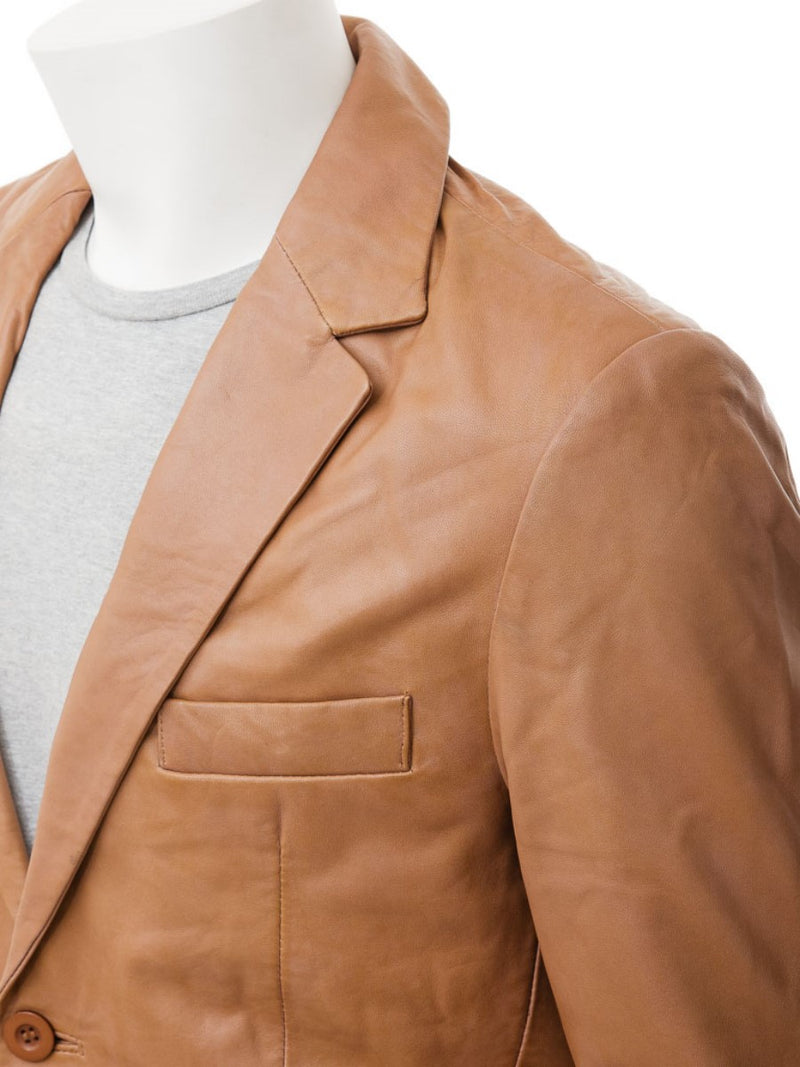 Koza Leathers Men's Real Lambskin Leather Blazer KB112