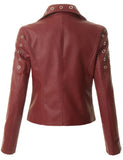 Biker / Motorcycle Jacket - Women Real Lambskin Leather Biker Jacket KW300 - Koza Leathers
