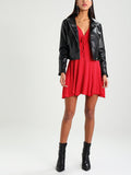 Biker / Motorcycle Jacket - Women Real Lambskin Leather Biker Jacket KW209 - Koza Leathers