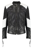 Biker Jacket - Men Real Lambskin Motorcycle Leather Biker Jacket KM252 - Koza Leathers