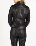 Biker / Motorcycle Jacket - Women Real Lambskin Leather Biker Jacket KW037 - Koza Leathers