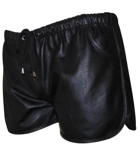 Koza Leathers Men's Real Lambskin Leather Boxer Shorts MS036