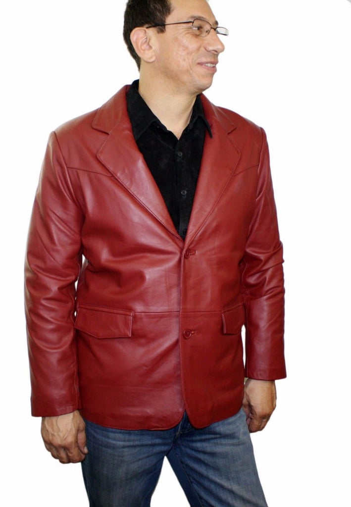 Koza Leathers Men's Real Lambskin Leather Blazer KB114