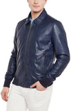 Biker Jacket - Men Real Lambskin Motorcycle Leather Biker Jacket KM402 - Koza Leathers
