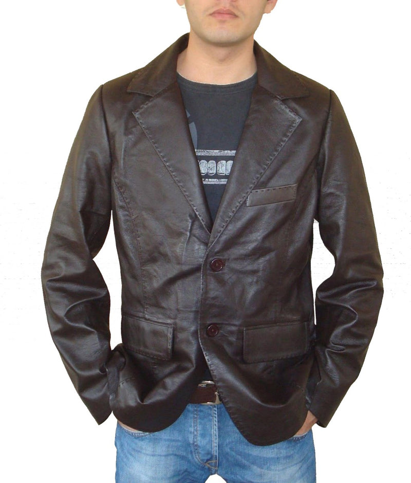 Koza Leathers Men's Real Lambskin Leather Blazer KB115