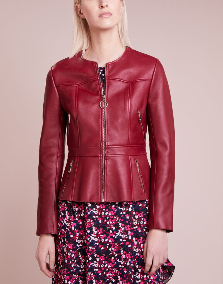 Biker / Motorcycle Jacket - Women Real Lambskin Leather Biker Jacket KW211 - Koza Leathers