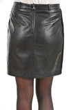 Knee Length Skirt - Women Real Lambskin Leather Slim Fit Skirt WS065 - Koza Leathers