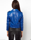 Biker / Motorcycle Jacket - Women Real Lambskin Leather Jacket KW017 - Koza Leathers