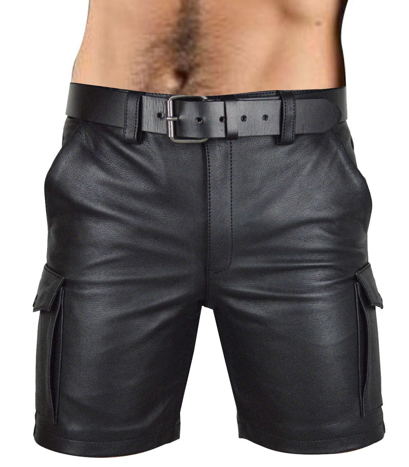 Koza Leathers Men's Real Lambskin Leather Boxer Shorts MS038