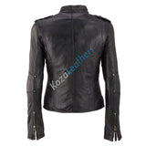 Biker / Motorcycle Jacket - Women Real Lambskin Leather Biker Jacket KW118 - Koza Leathers