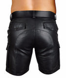 Koza Leathers Men's Real Lambskin Leather Boxer Shorts MS037