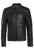 Biker Jacket - Men Real Lambskin Motorcycle Leather Biker Jacket KM256 - Koza Leathers