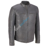 Koza Leathers Men's Genuine Lambskin Bomber Leather Jacket NJ016