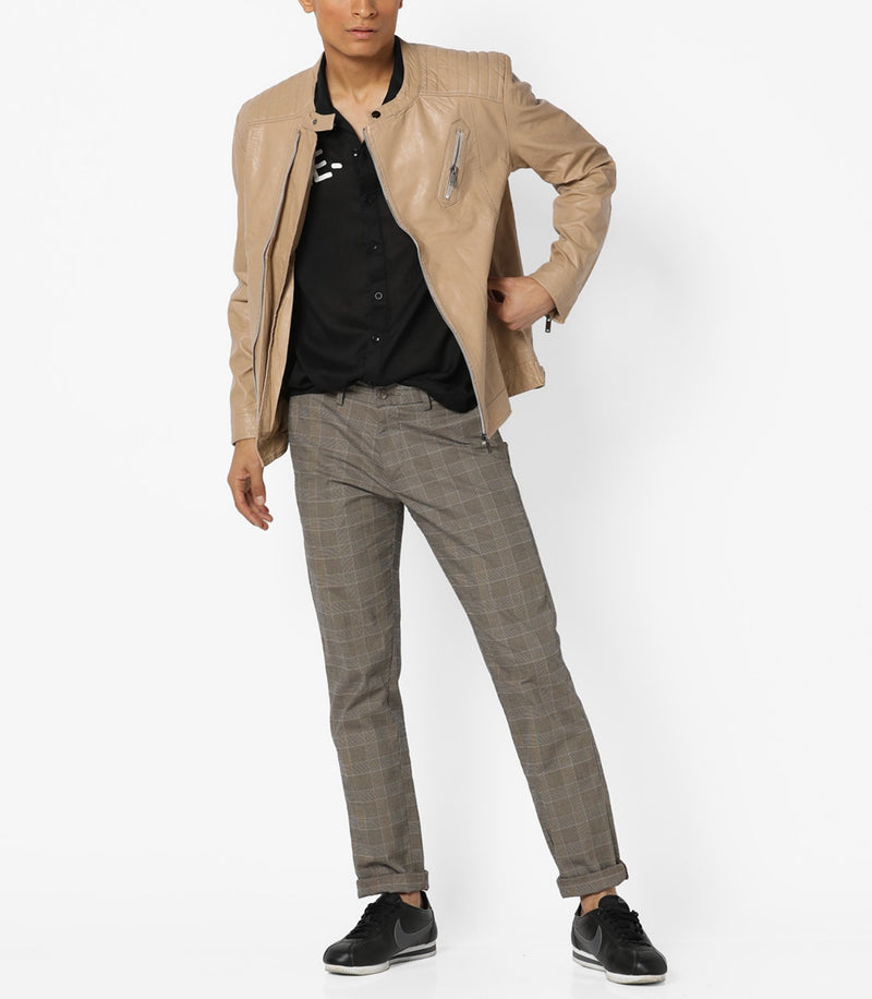 Biker Jacket - Men Real Lambskin Motorcycle Leather Biker Jacket KM626 - Koza Leathers