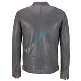Koza Leathers Men's Genuine Lambskin Bomber Leather Jacket NJ016