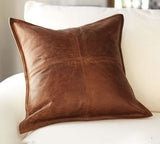 Cushion Cover - Koza Leathers Lambskin Leather Pillow Cushion Cover 16"x16" - 24"x24" - Koza Leathers