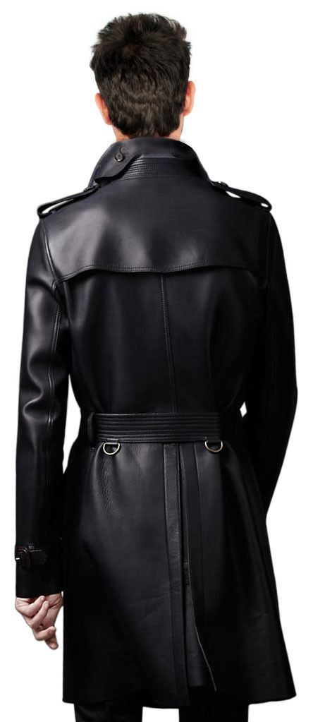 Burberry leather trench coat mens deals