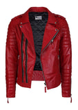 Biker Jacket - Men Real Lambskin Leather Jacket KM019 - Koza Leathers
