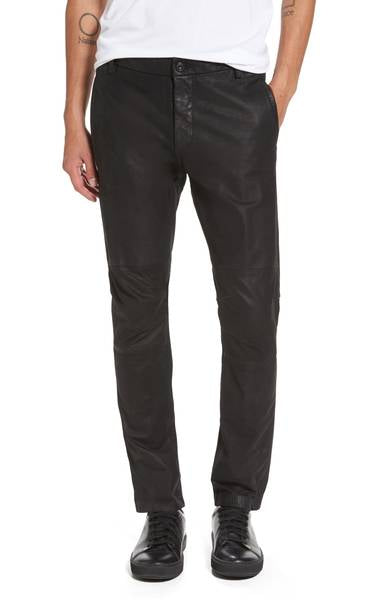 『Cara』leather pants Amazing Leather Pant In Charcoal | Alice + Olivia