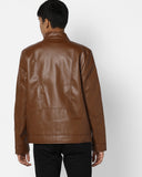 Biker Jacket - Men Real Lambskin Motorcycle Leather Biker Jacket KM599 - Koza Leathers
