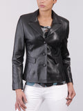 Koza Leathers Women's Real Lambskin Leather Blazer BW058