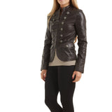 Biker / Motorcycle Jacket - Women Real Lambskin Leather Biker Jacket KW464 - Koza Leathers