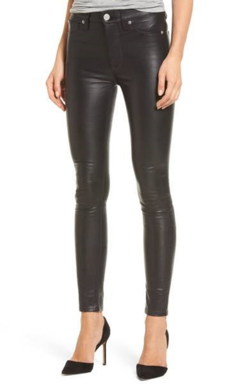 Koza Leathers Women's Real Lambskin Leather Skinny Pant WP062
