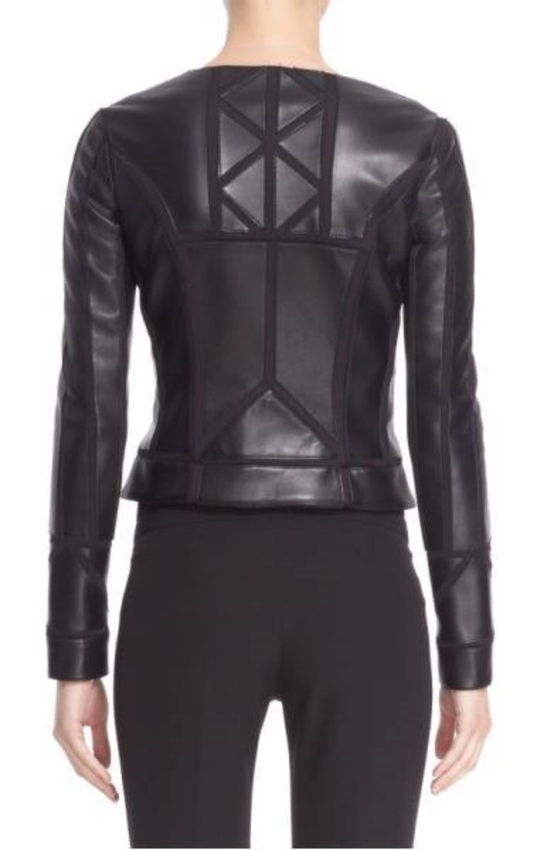Biker / Motorcycle Jacket - Women Real Lambskin Leather Biker Jacket KW307 - Koza Leathers