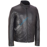 Koza Leathers Men's Genuine Lambskin Bomber Leather Jacket NJ018