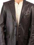 Koza Leathers Men's Real Lambskin Leather Blazer KB078